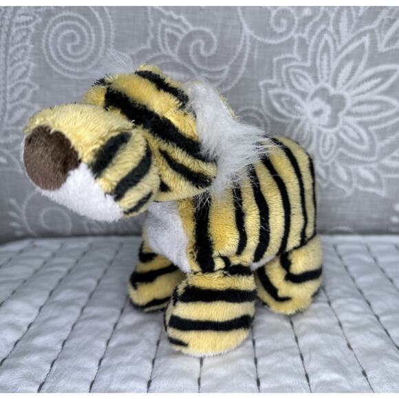 Vintage Mary Meyer Tiger Stuffed Plush 5” Bean Bag Feet Terry Cloth Lovey Small - Picture 1 of 4